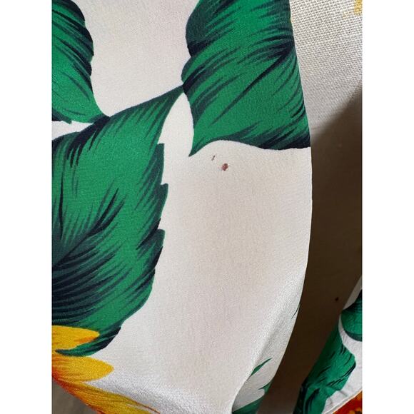 Vintage Sunflower Print Silk One Button Blazer S Sanyo 90's Work Casual Career - Picture 6 of 11